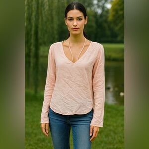Cloth & Stone Blush Pink  Long Sleeve Top Size Small NWOT